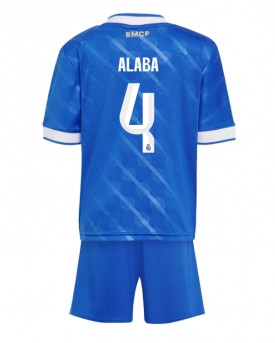 Billige Fotballdrakt Real Madrid David Alaba #4 Replika Tredjedraktsett Barn 2025-26 Kortermet (med bukser)